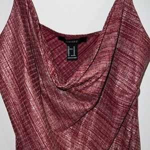 Forever 21 maroon with gold thread, shimmer cocktail dress